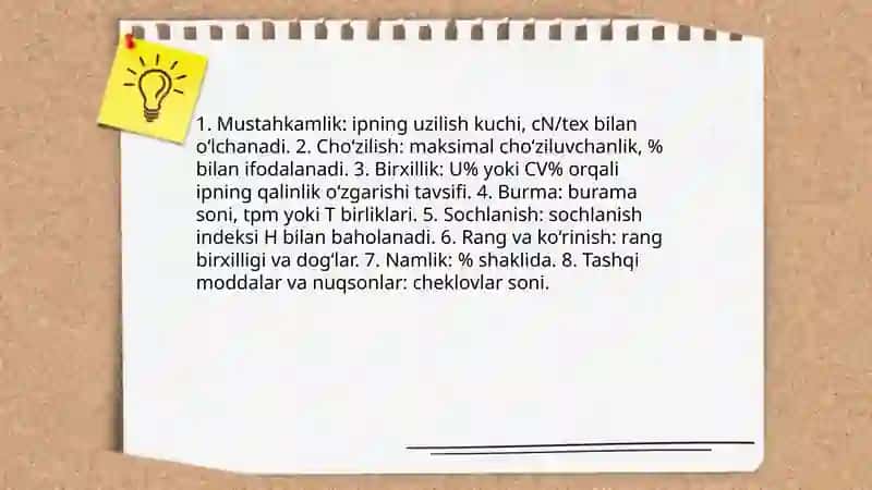 Tandalashda ip sifatini nazorat etish 3