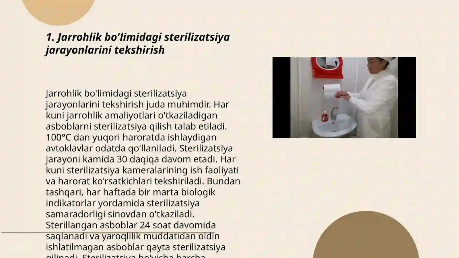 Xirurgik, akusher ginekologik va unga yondosh boʻlgan boʻlimlarni sanitar bakteriologik tekshirish va baho berish 3