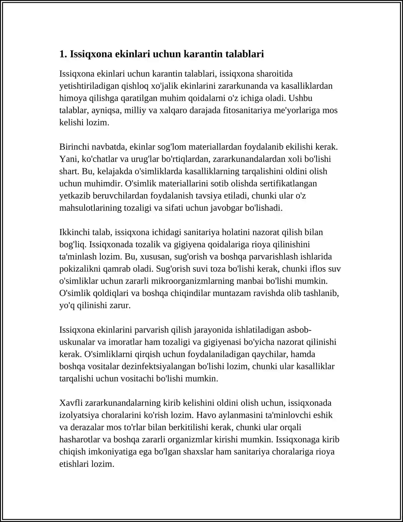 ISSIQXONA EKINLARI KARANTINI 3