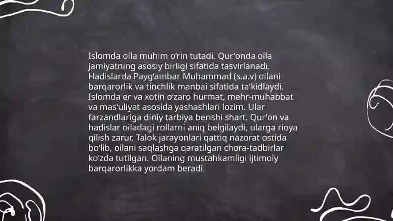 Baxtiyor oila (Islom qadriyatlarining talqini) 3