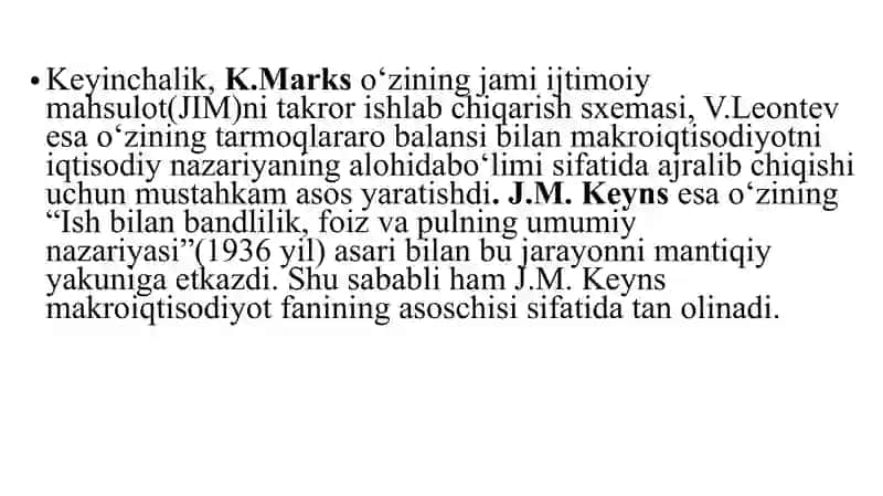 Makroiqtisodiyot fanining shakllanishi tarixi 3