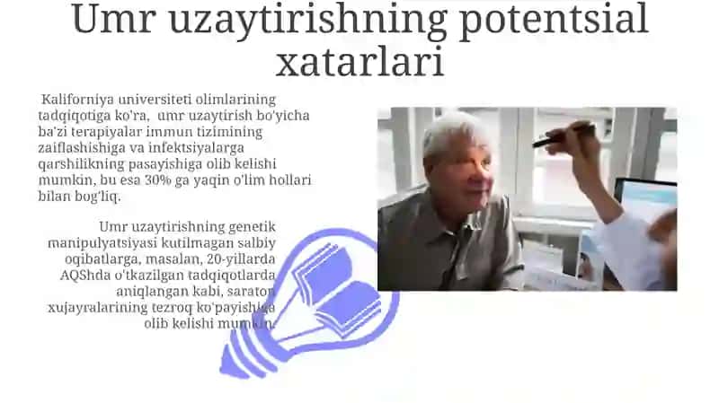 Gerontologiya VA odam umrini uzaytirish istiqbollari 3