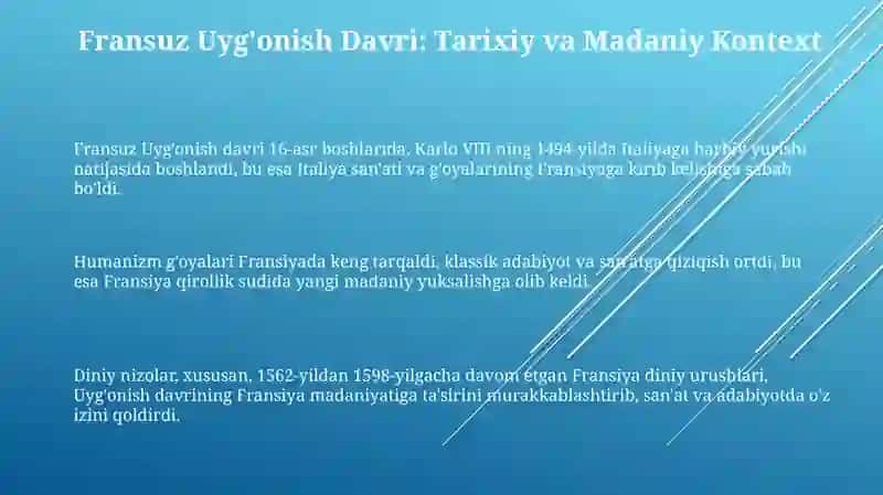 Fransiya renessansi va luvr muzeyi qurulishi 3