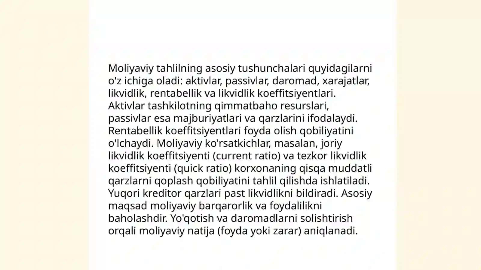 Moliyaviy taxlilning mazmuni, predmeti va vazifalari 3