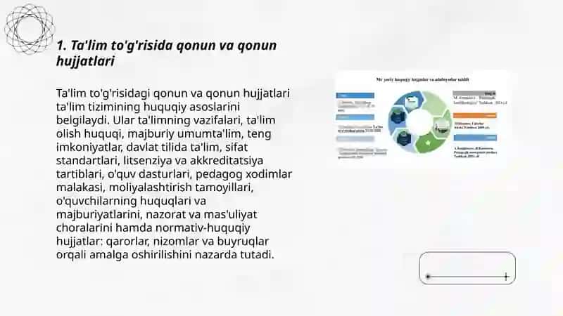 Talim tiziminining huquqiy meyoriy asoslari 3