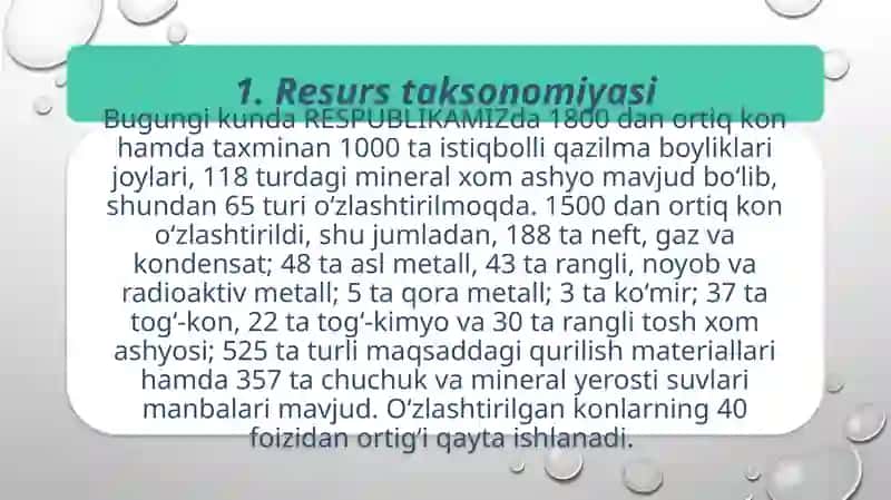 Resurslarni taqsimlash vaqt davomiyligi va qazib olish narxi 3