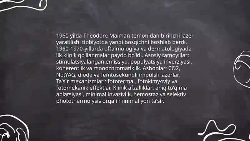 Lazer texnologiyalari va ularning tibbiyotda qo'llanishi 3