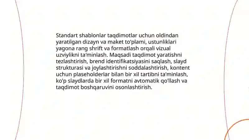 Standart shablonlar yordamida taqdimotlar yaratish 3