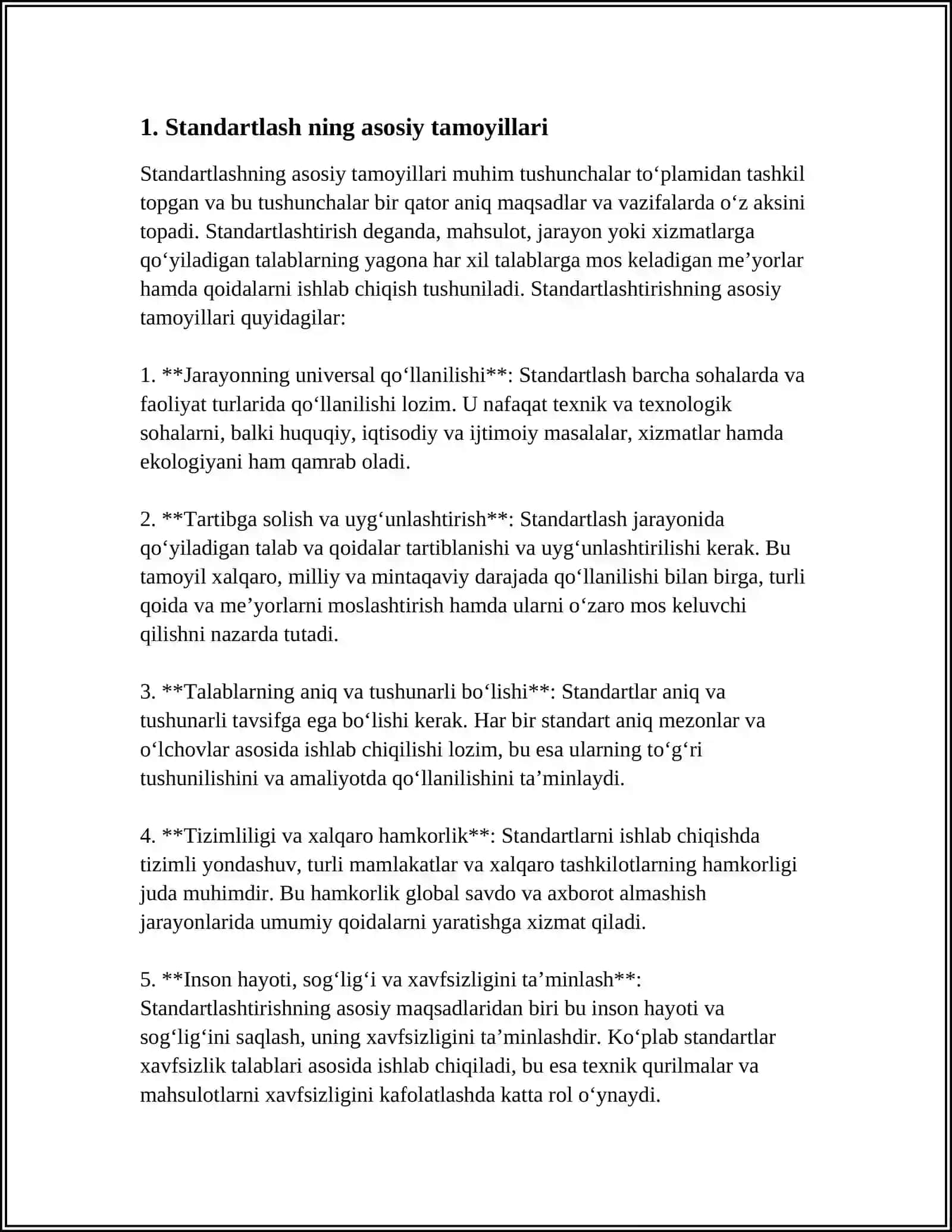 STANDARTLASHTIRISHDA ASOSIY TAMOYILLARI VA O'ZBEKISTONDA JORIY ETILGAN HALOL STANDARTLARI 3