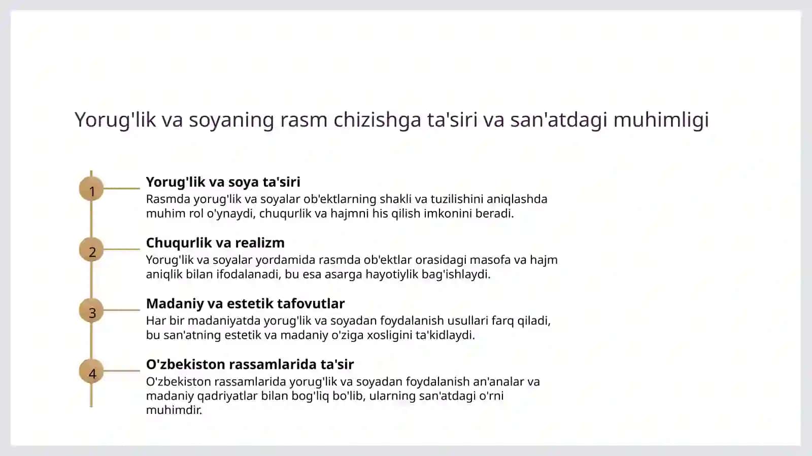 Yoruqlik va soyaning rasm chizishdagi ahamiyati 3