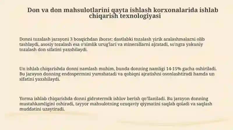 Don va don mahsulotlarini qayta ishlash korxonalarida ishlab chiqarish texnologiyasi 3