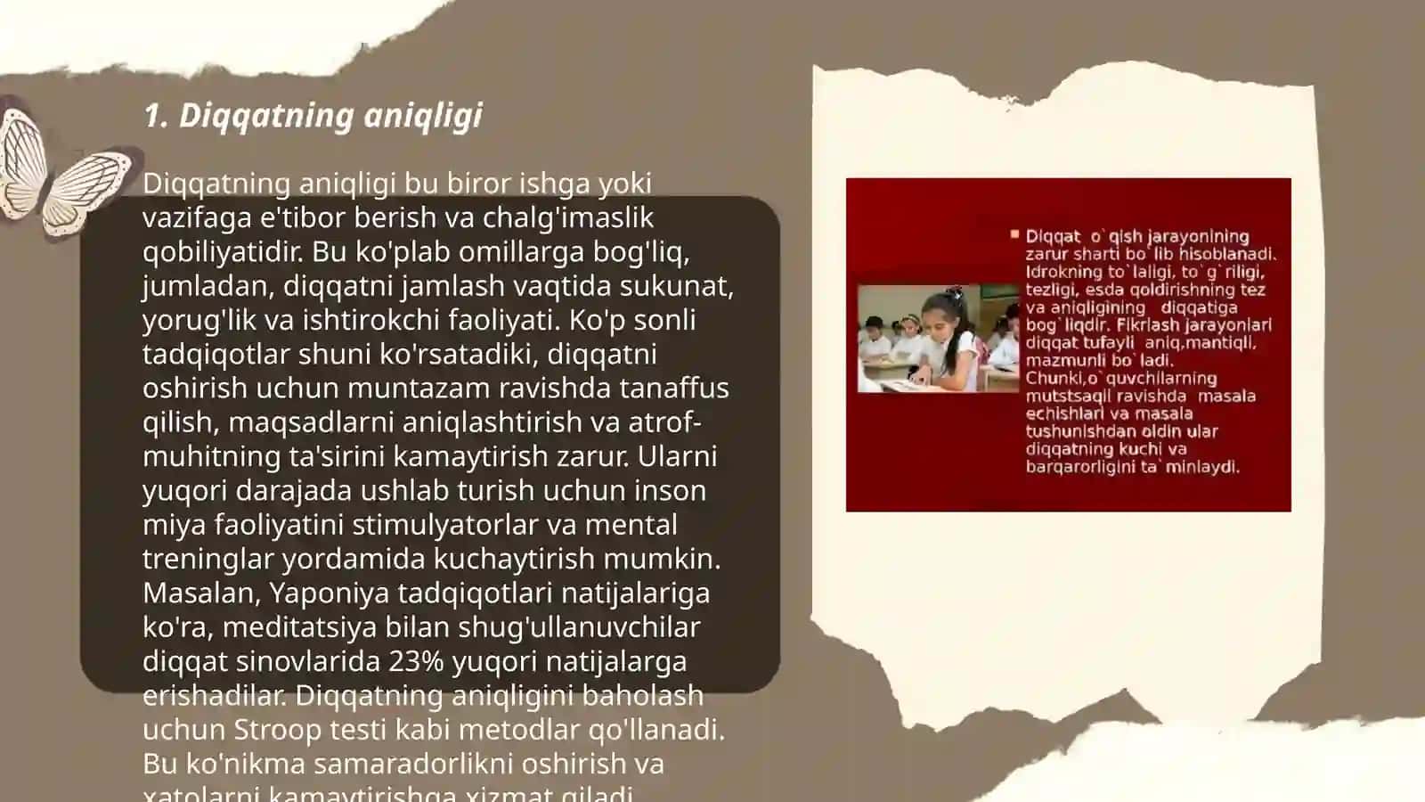 Diqqat turlari va uning xususiyatlari 3