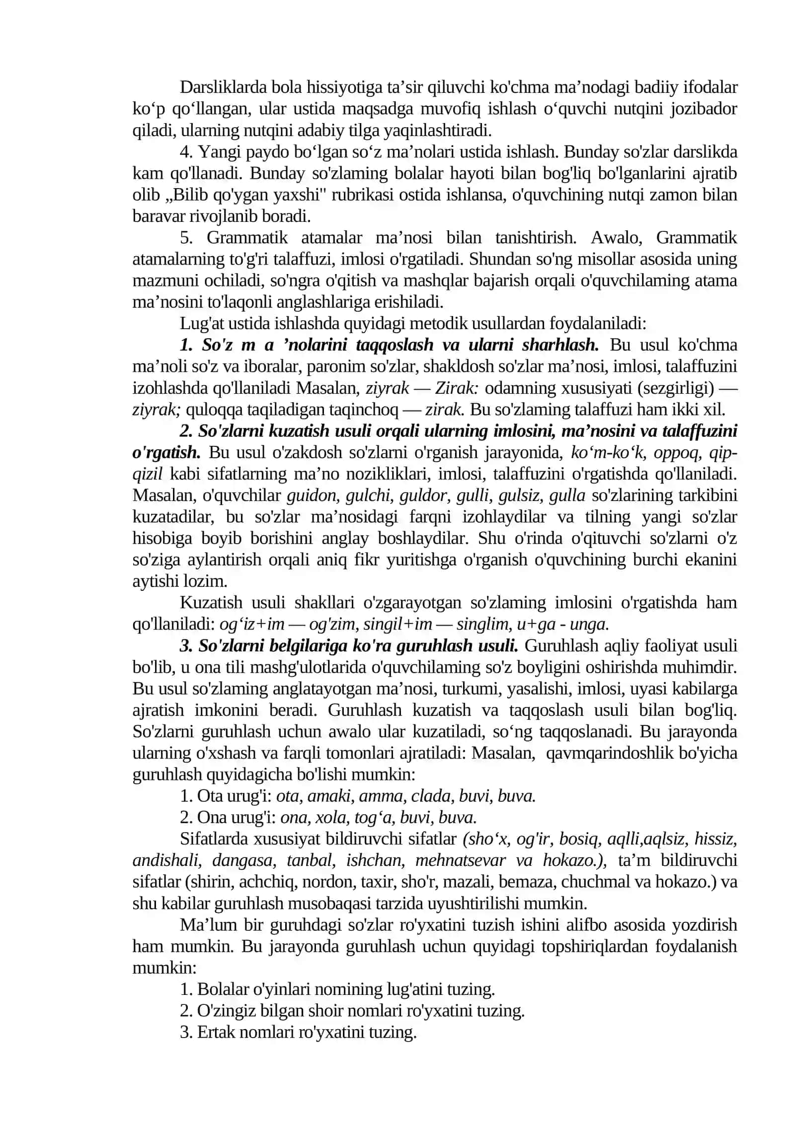 ONA TILIDAN BILIM, KO‘NIKMA VA MALAKALARNI TEKSHIRISH 3