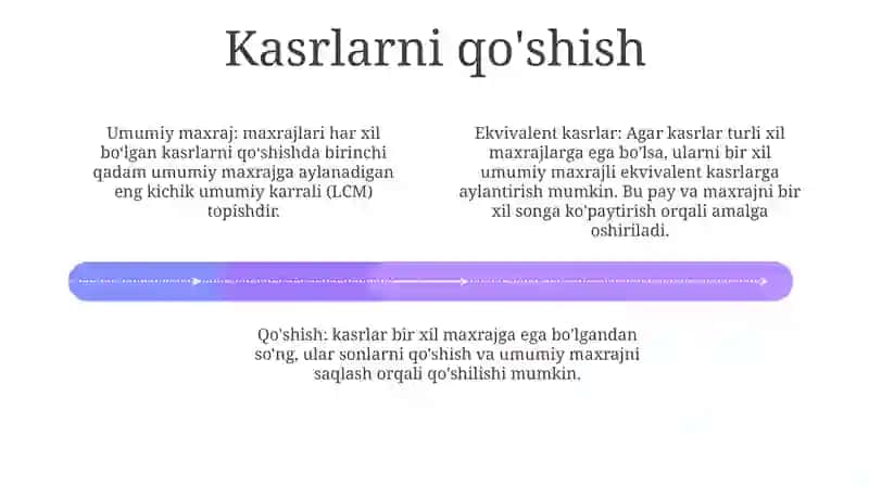 Kasrlar Ustida Arifmetik Amallar 3