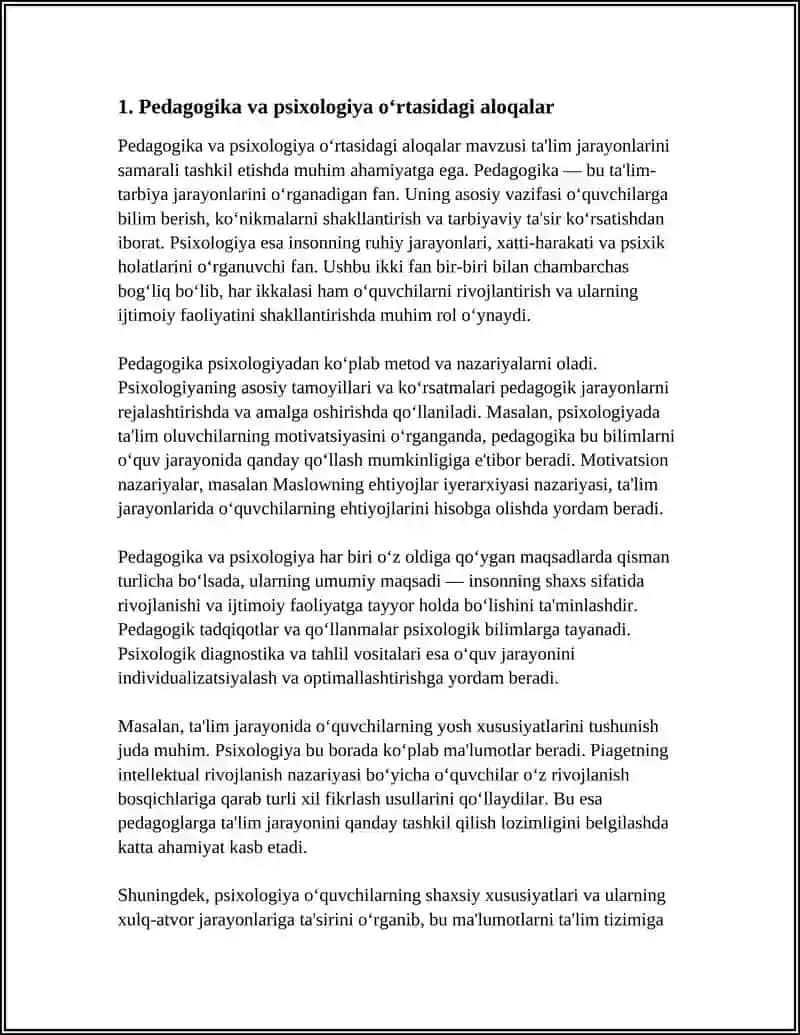 PEDAGOGIKANING BOSHQA FANLAR BILAN ALOQASI 3