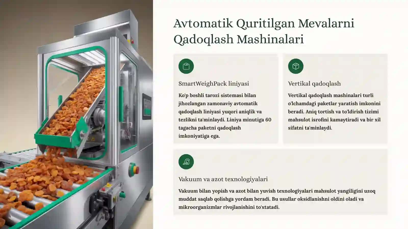 Zamonaviy Quritilgan Mevalarni Qadoqlash Usullari 3