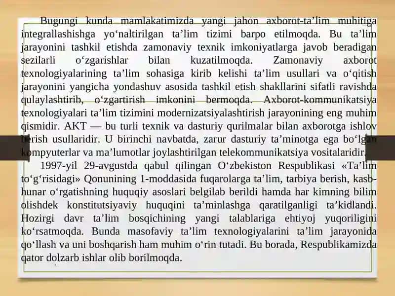 Zamonaviy axborot texnologiyalari 3