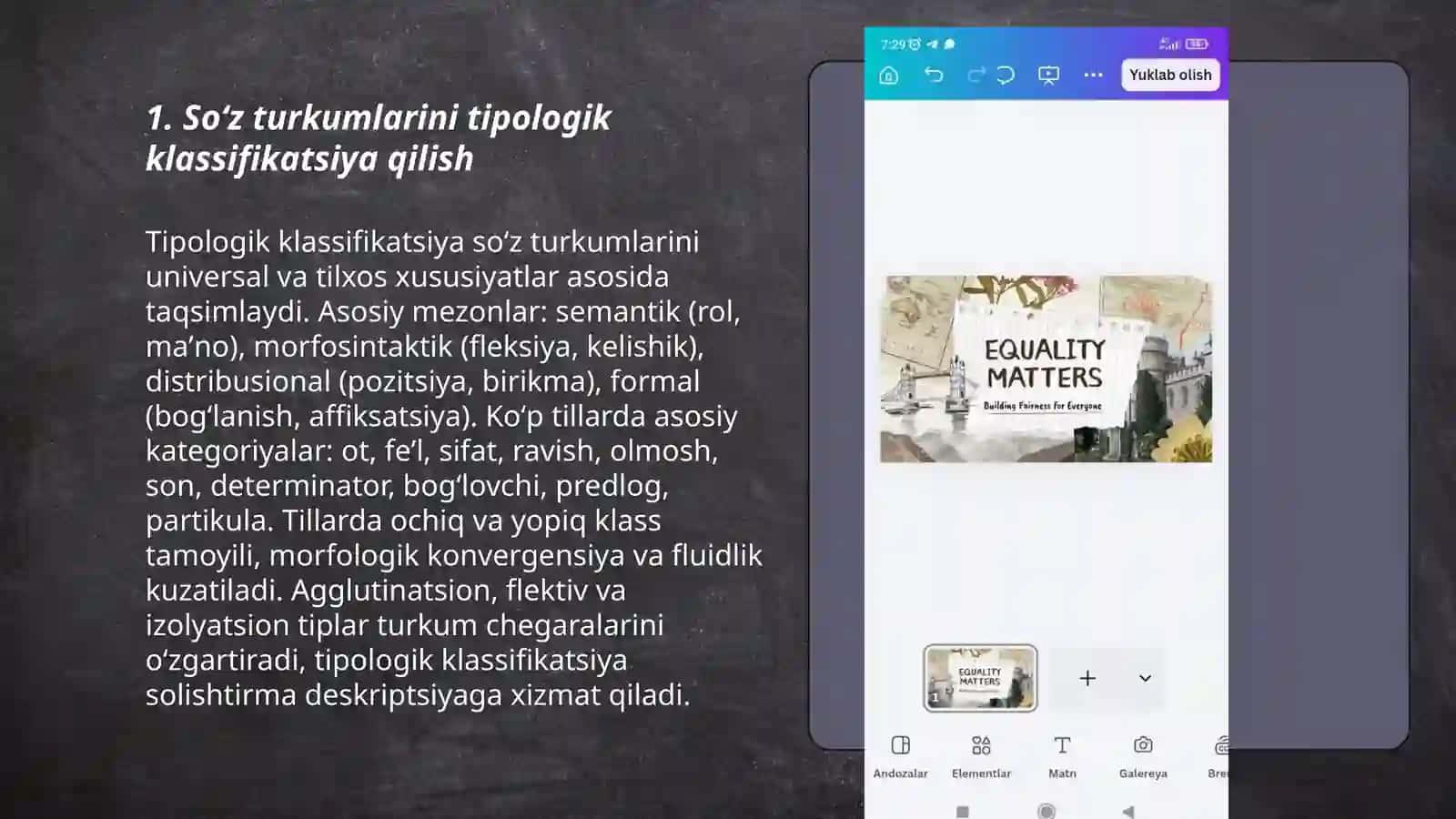 Turli tillarda soʻz turkumlari va ularni guruhlash tamoyillari 3
