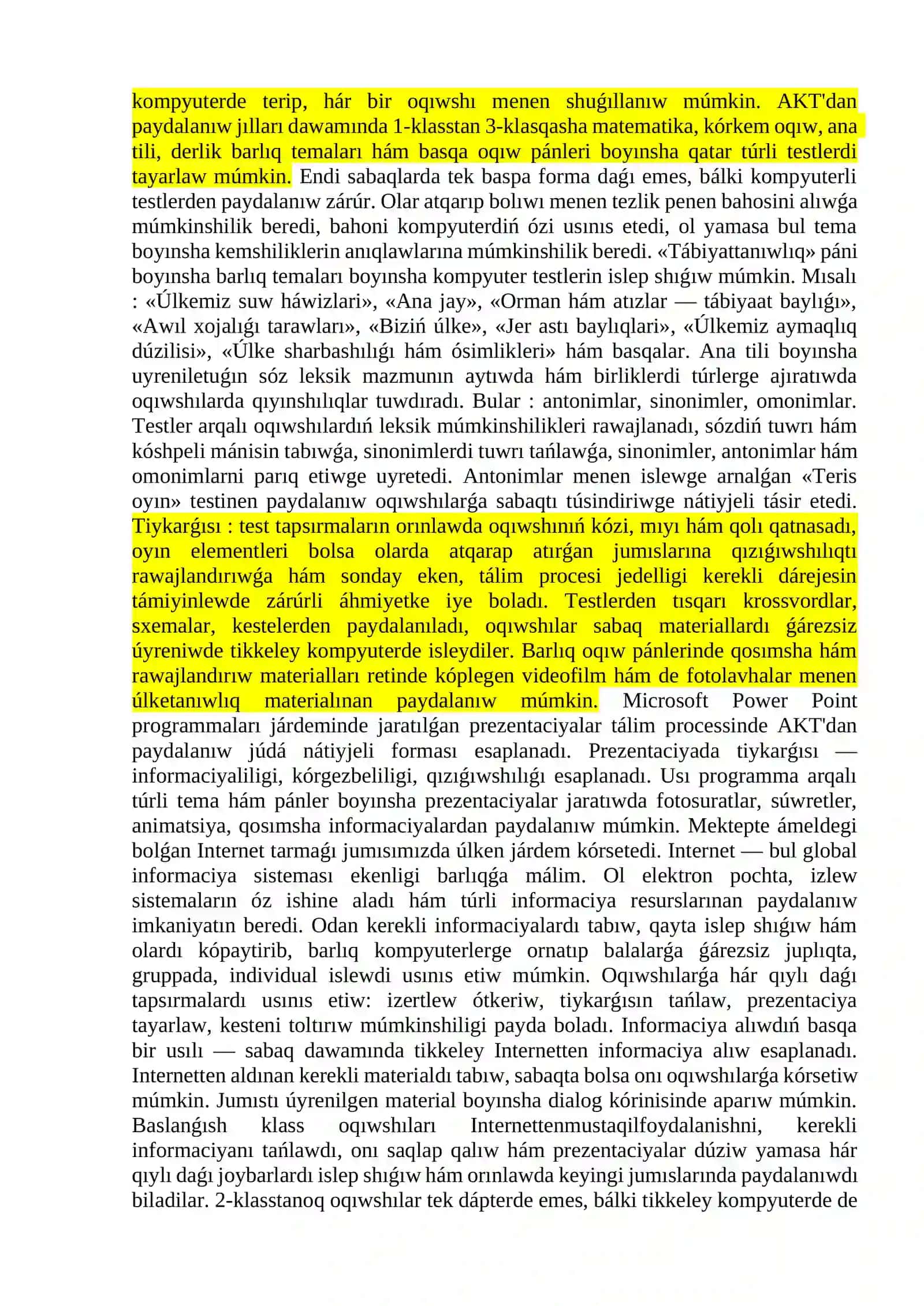 TEXNOLOGIYA DARSLARIDA AXBOROT TEXNOLOGIYALARIDAN FOYDALANISH 3