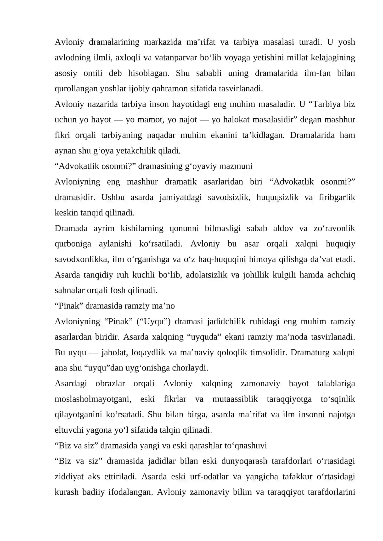 Avloniy dramalarida jadidchilik g'oyalari va davr fojiasi talqini 3