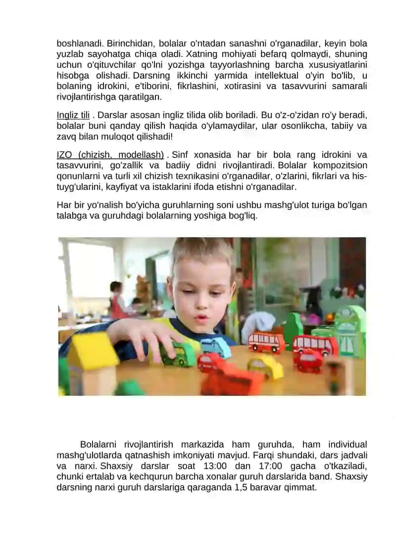 BOLALARNI RIVOJLANTIRISH O‘QUV MARKAZI 3