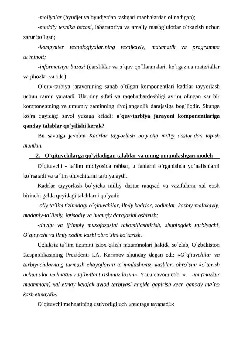 Ta'lim-tarbiya jarayonining komponentlari 3