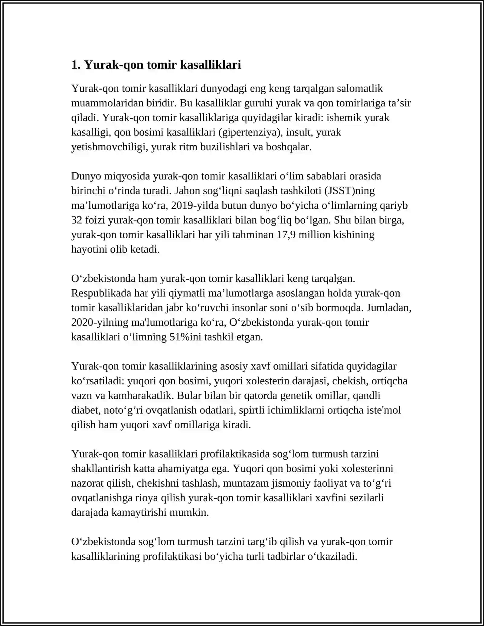 PATOLOGIK FIZIALOGIK JARAYONLAR. ODAM ORGANIZMDA BUZILISH SABABLARI 3