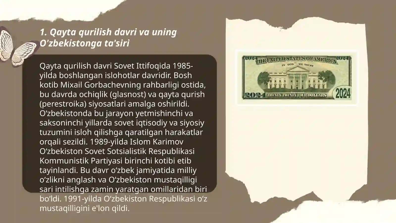 Qayta qurilish yillarida O'zbekistondagi ijtimoiy siyosiy vaziyat 3