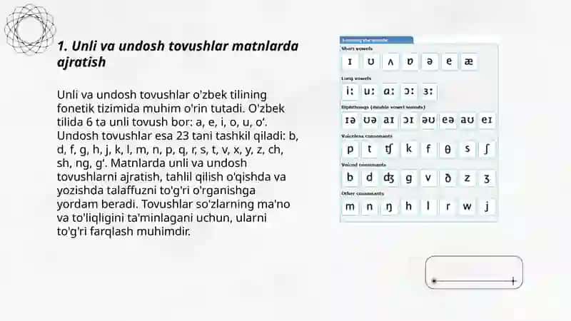 Unli va undosh tovushlarni o'rganishda orfografik mashqlarni tashkil etish. 3