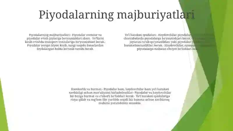 Yo'L Harakati Ishtrokchilari Va Ularning Vazifalari 3