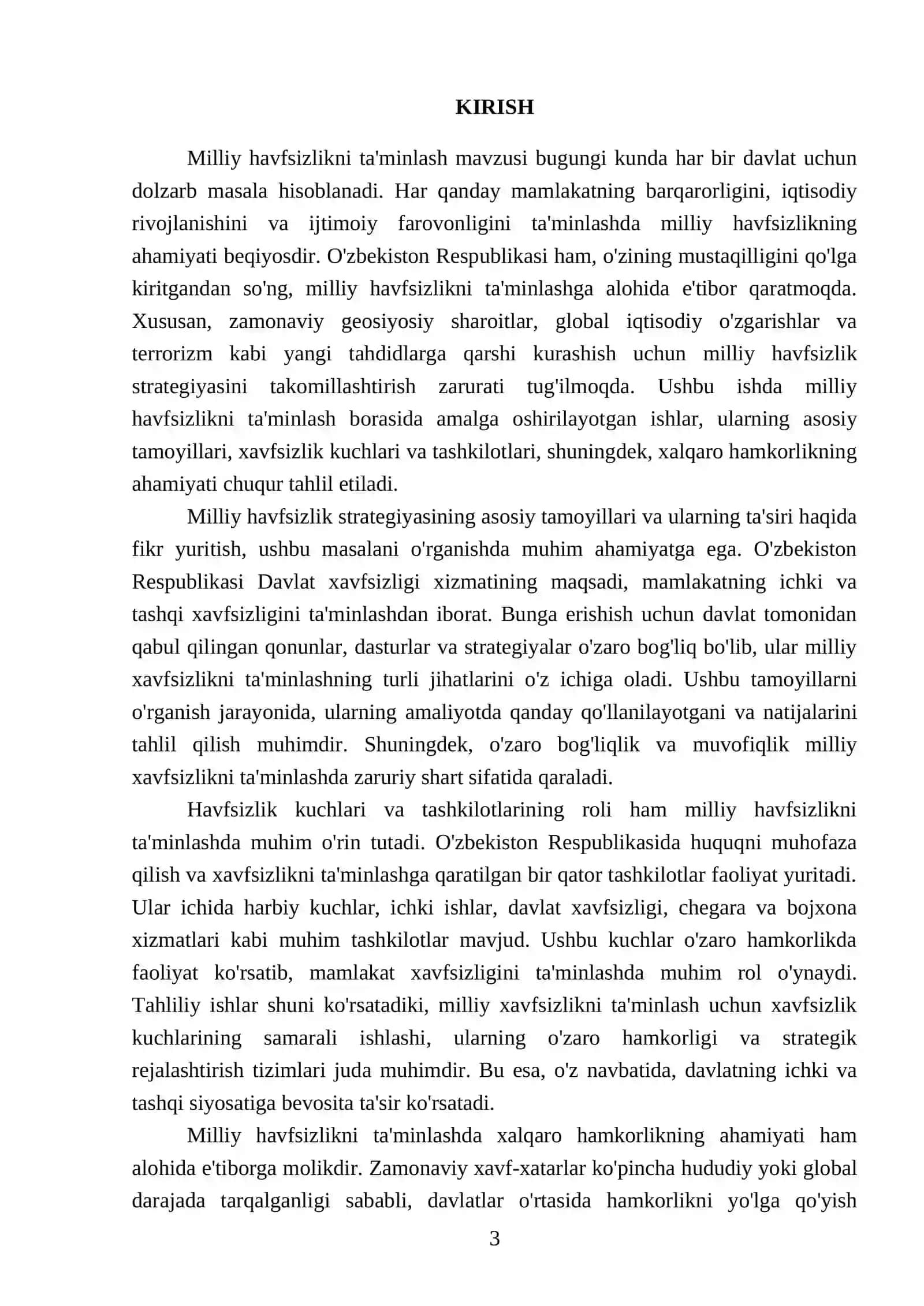 Milliy havsizlikni ta'minlash borasida amalga oshirilayotgan ishlar 3