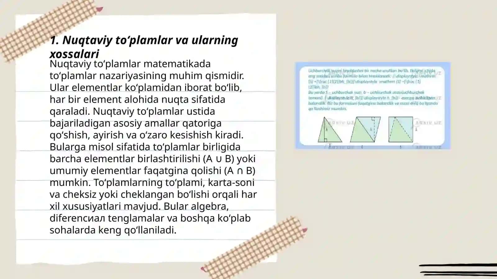 Nuqtaviy to'plamlarni topishga doir geometrik masalalar 3