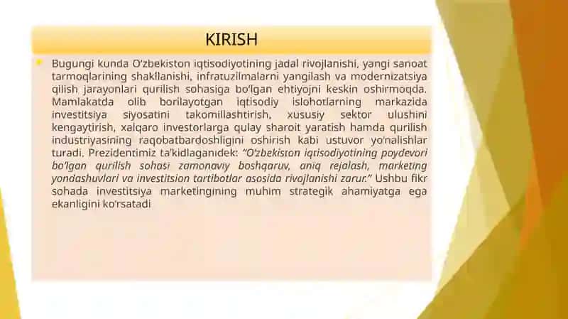 Qurilishda Investitsiya Marketingi 3