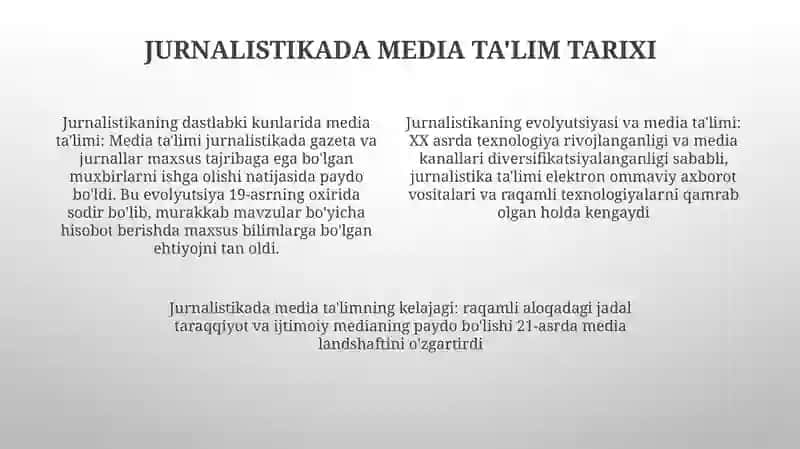 Milliy Jurnalistikada Media Tal'Limning O'Rni 3