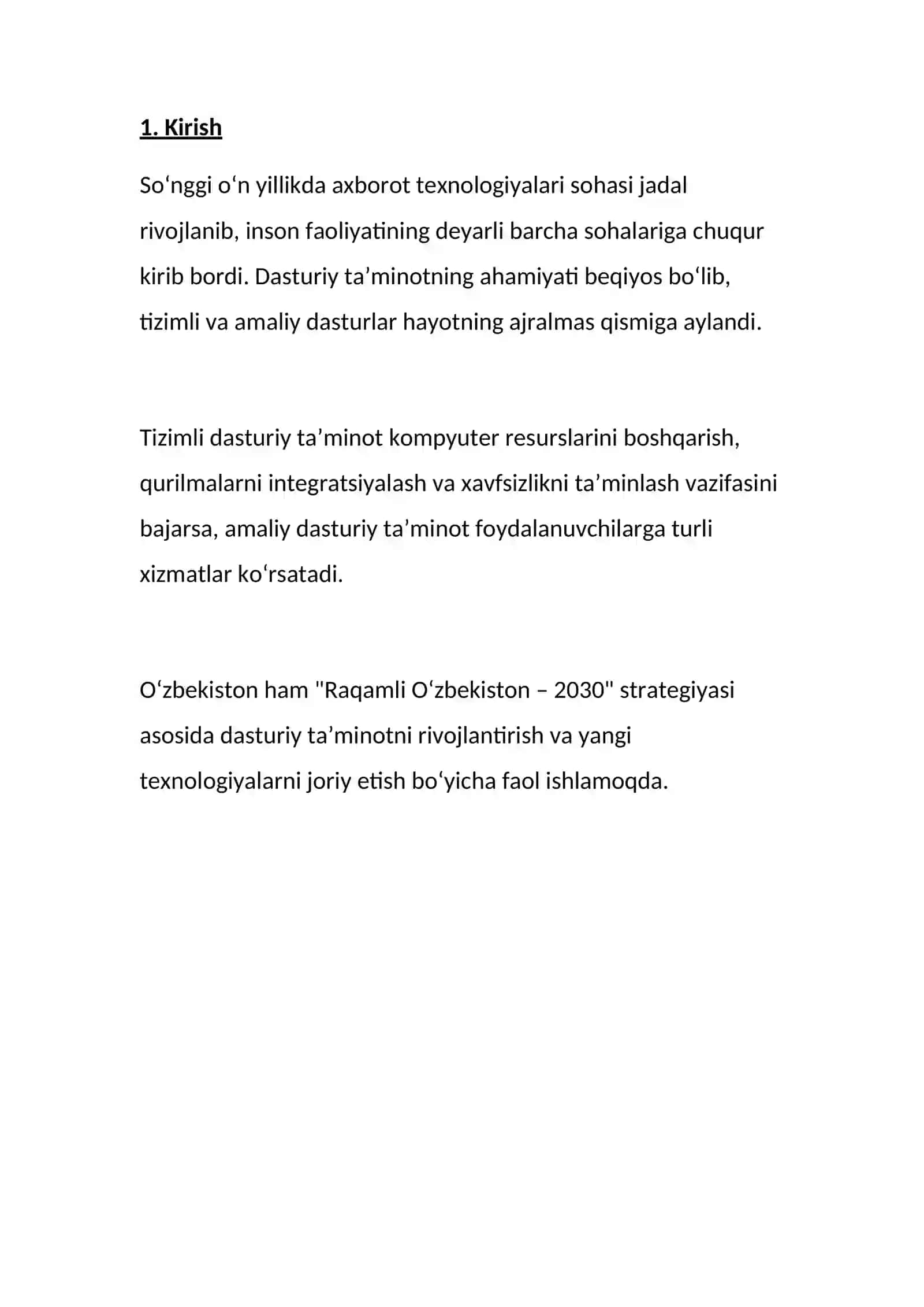 “TEXNIK TIZIMLARDA AXBOROT TEXNOLOGIYALARI” fanidan MUSTAQIL ISH 3