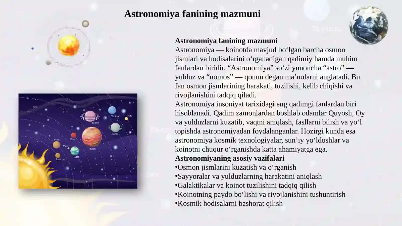 Astronomiyata’liminingumumzamonaviyasoslari.Astranomiyao‘qitishmetodlari 3
