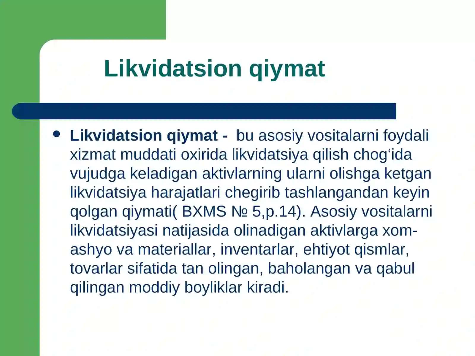 Amortizatsiya – asosiy va bilvostalarning eskirishi 3