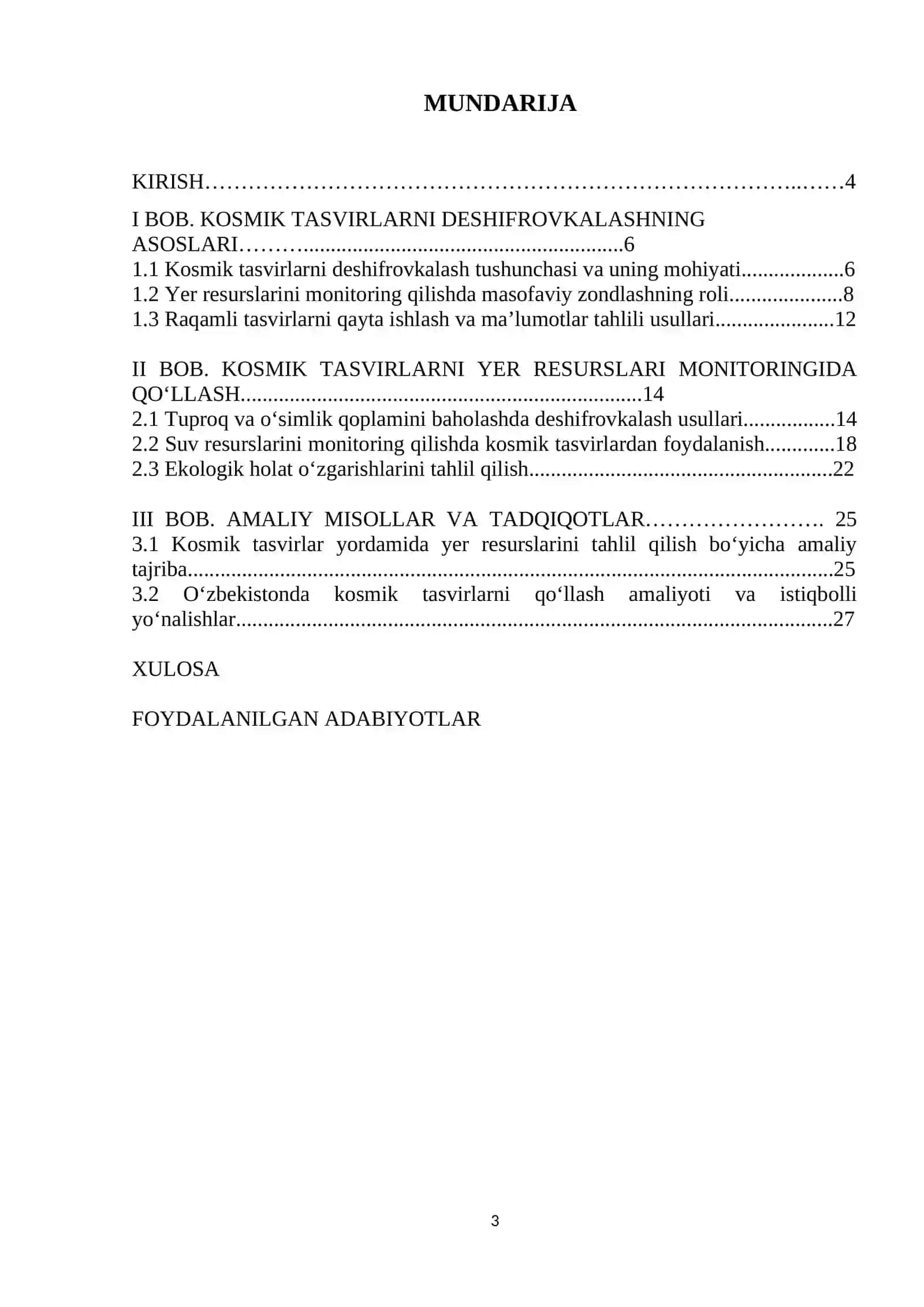 Kosmik tasvirlarni deshifrovkalash materiallari orqali yer resurslarini monitoring qilish 3
