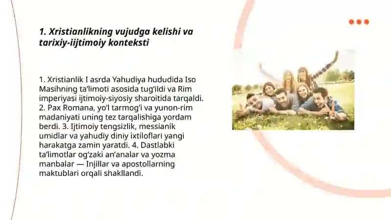 Xristianlik dini tarixi va asosiy g‘oyalari 3