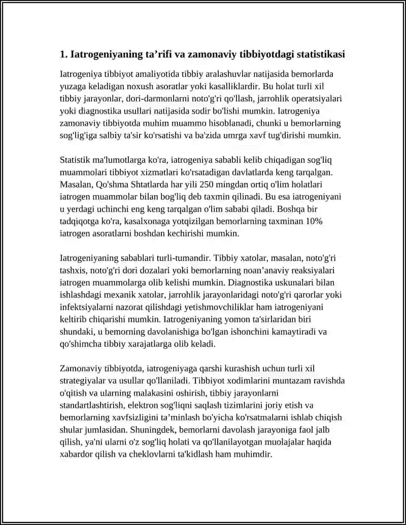 HOZIRGI ZAMON TIBBIYOTIDA YATROGENIYA MUAMMOLARI 3