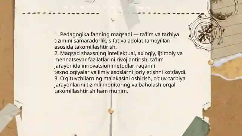 Pedagogika fanini maqsad va vazifalari va ilmiy tadqiqot metodlari 3