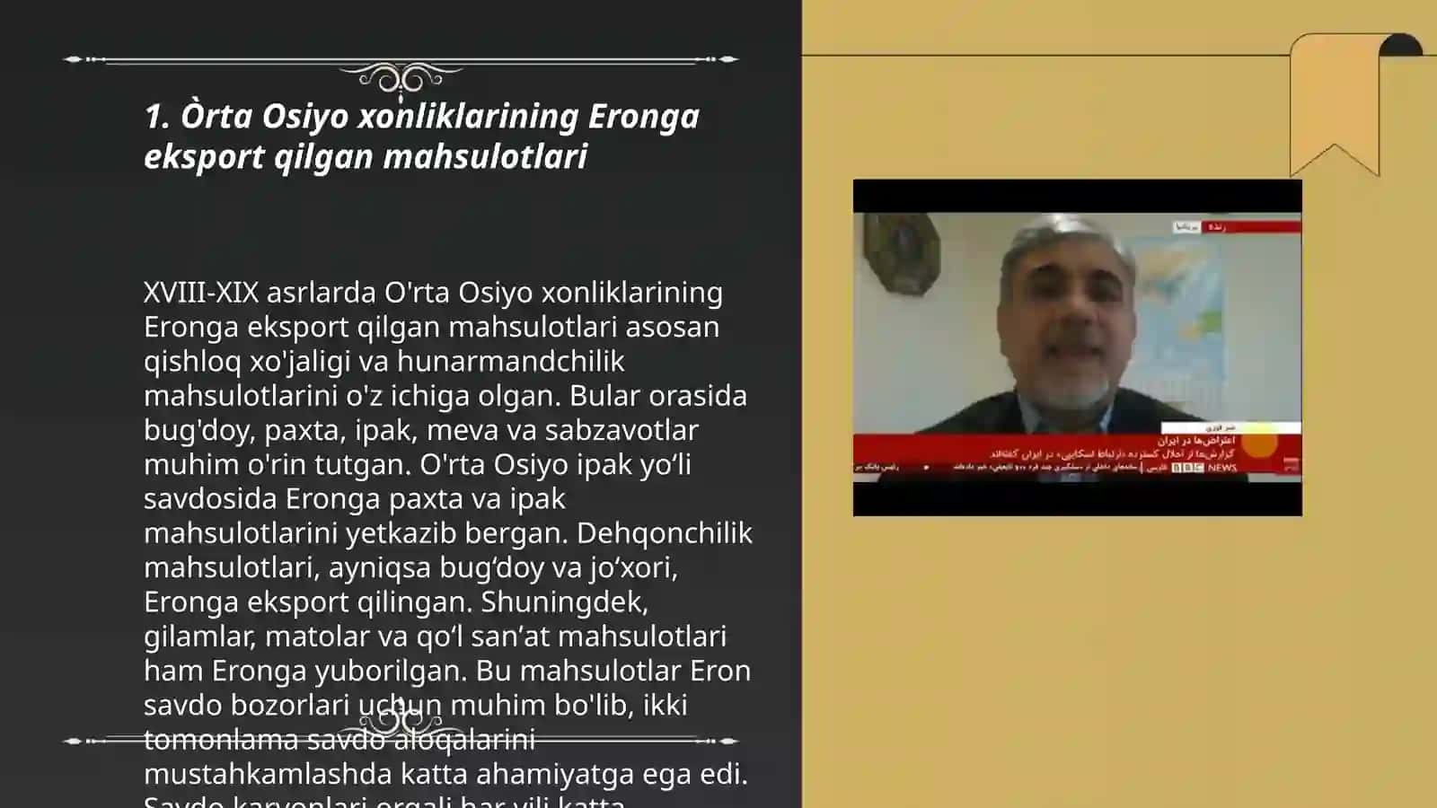 Òrta Osiyo xonliklarining Eron bilan savdo diplomatik munosabatlari 3