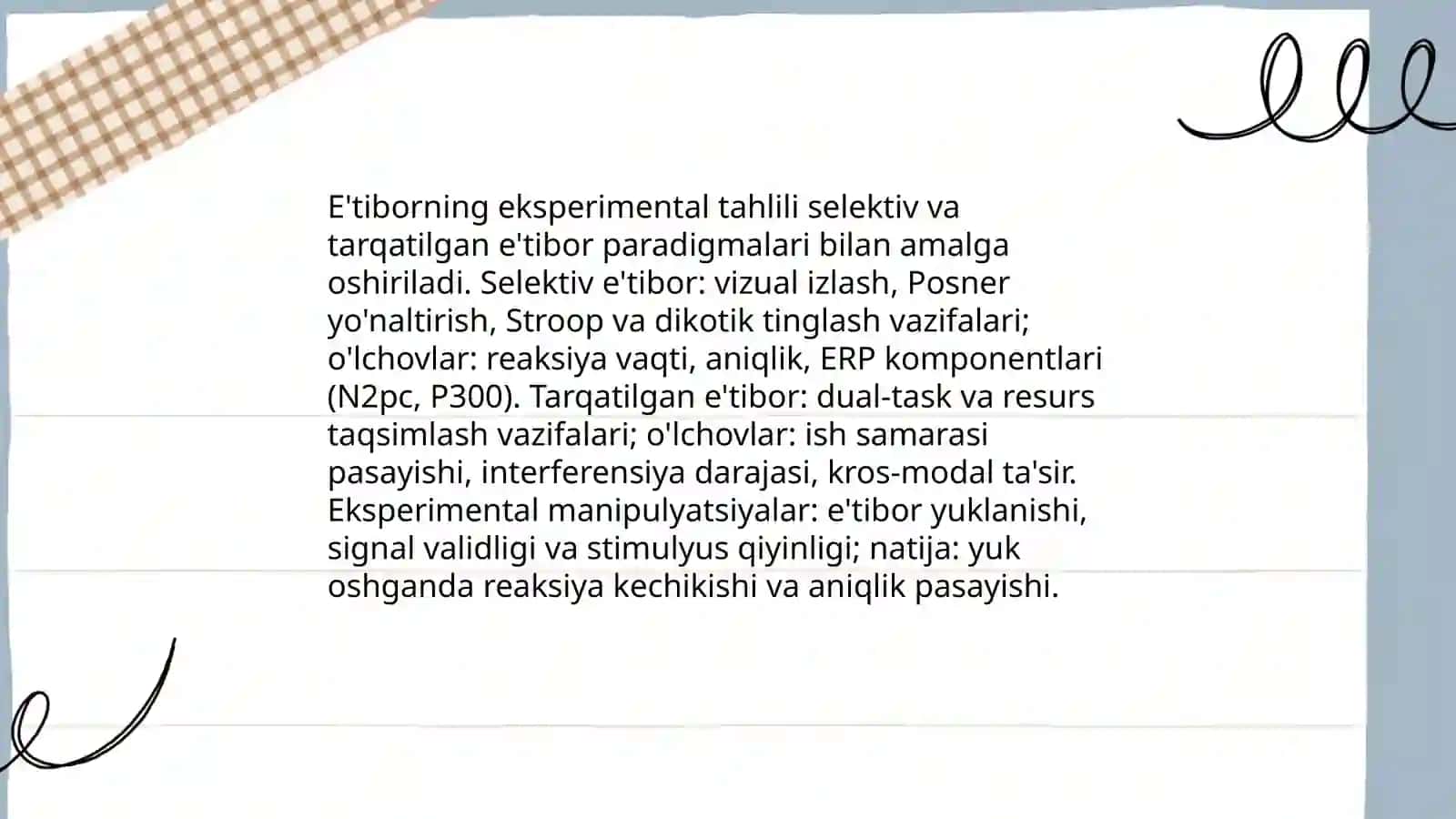 Bilish jqarayonlarini eksperimental taxlil qilish 3