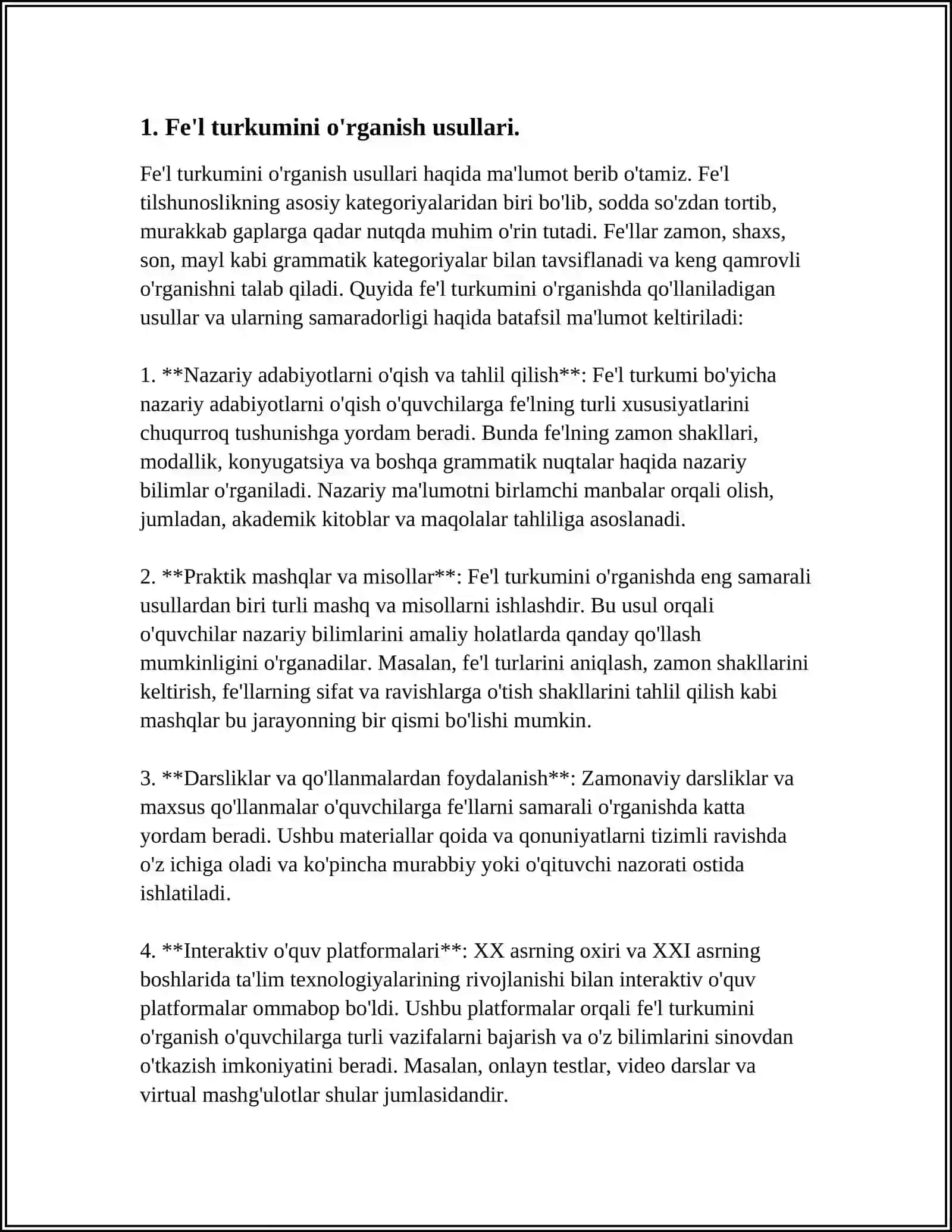1- 2-SINFLARDA "SHAXS VA NARSANING HARAKATINI BILDIRGAN SO'ZLAR" TURKUMINI O'RGANISH METODIKASI 3