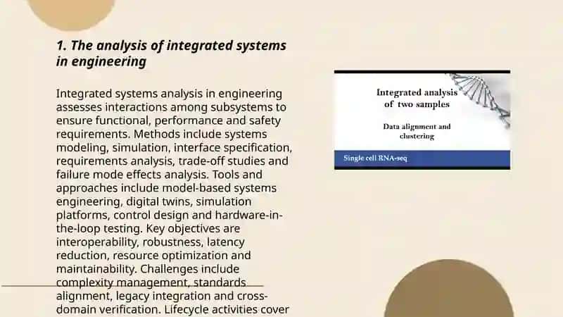 The analysis of integrated systems in engineering 3