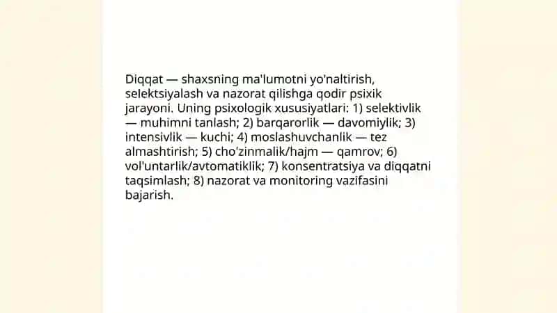 Diqqatning turlari va funksiyalari 3