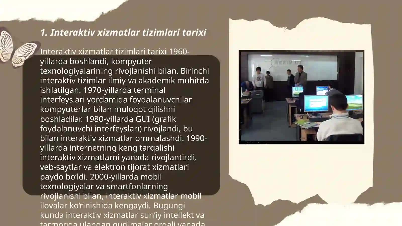 Interaktiv xizmatlar tizimlaridan foydalanish 3