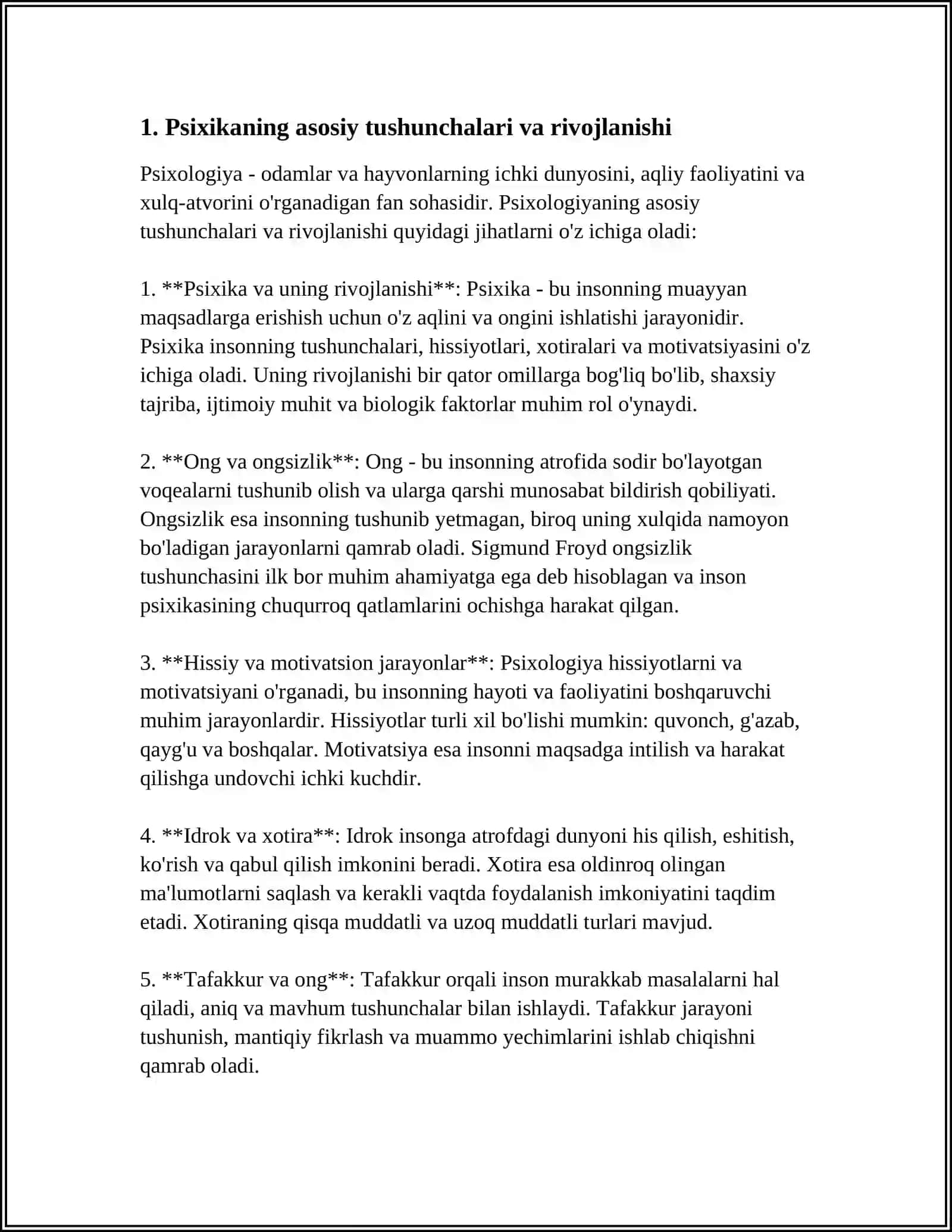 PSIXIKA VA ONGNING TARAQQIYOTI 3