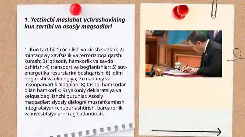 Markaziy Osiyo davlat rahbarlarining Yettinchi maslahat uchrashuvi 3