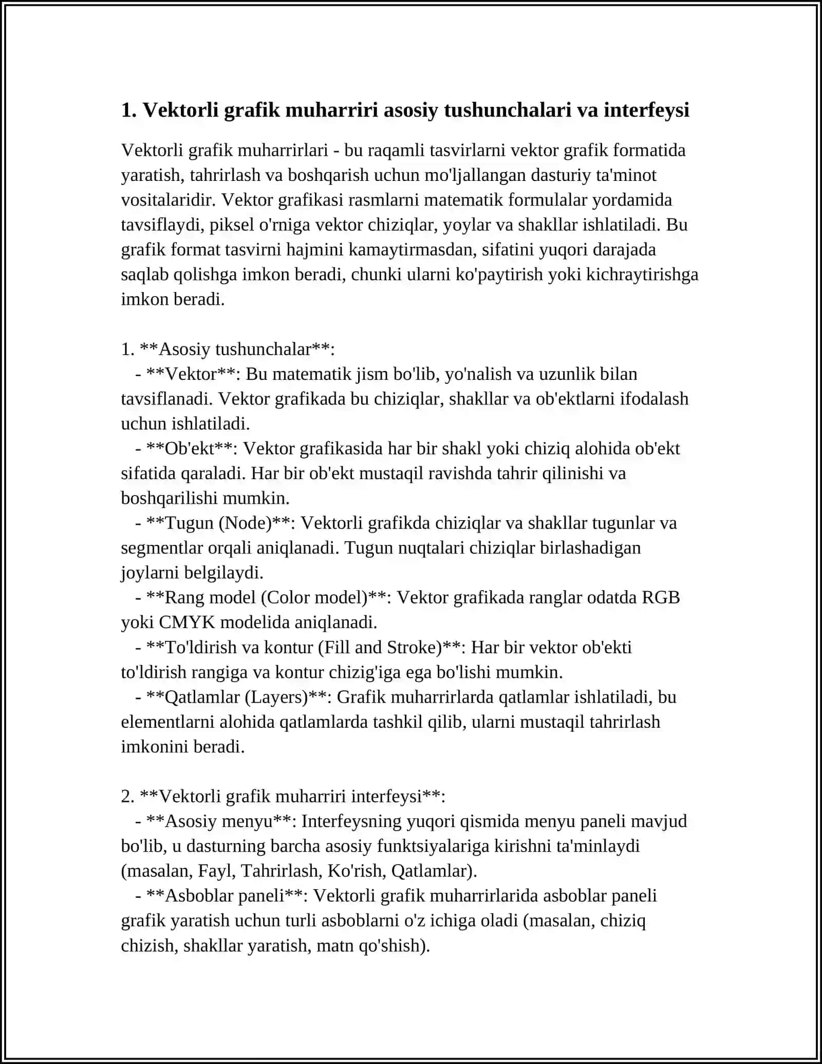 RAQAMLI TASVIRLARNI YARATISH VA QAYTA ISHLASH ASBOBLAR TOʻPLAMI ( VEKTORLI GRAFIK MUHARRIRI) 3